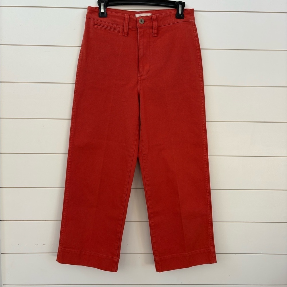 Madewell Red/Orange Boot Cut Pants
